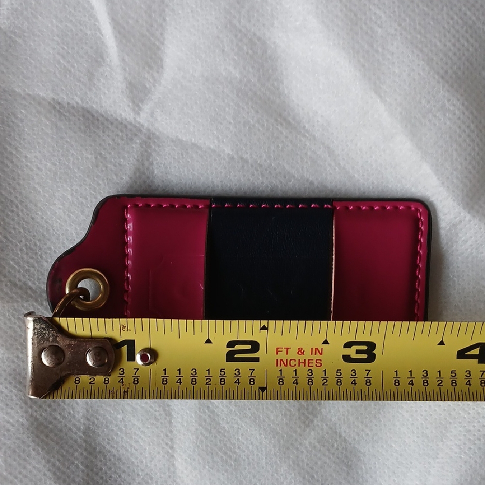 Coach Fuchsia and Navy Card Holder - Picture 6 of 7